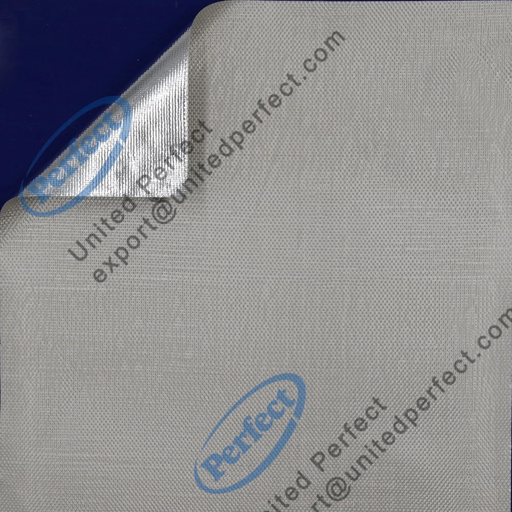 Heat Reflective Fire Resistant Fiberglass Low Weight Cloth Aluminum Foil Coated Glass Fiber Fabric