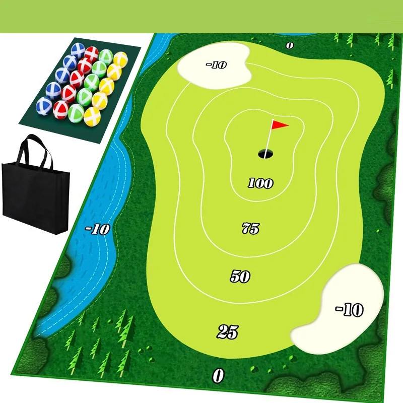 Chipping Golf and darts mat Tour Backyard Golf Cornhole and Pong target velcro-s hitting Indoor or Outdoor Chipping practice
