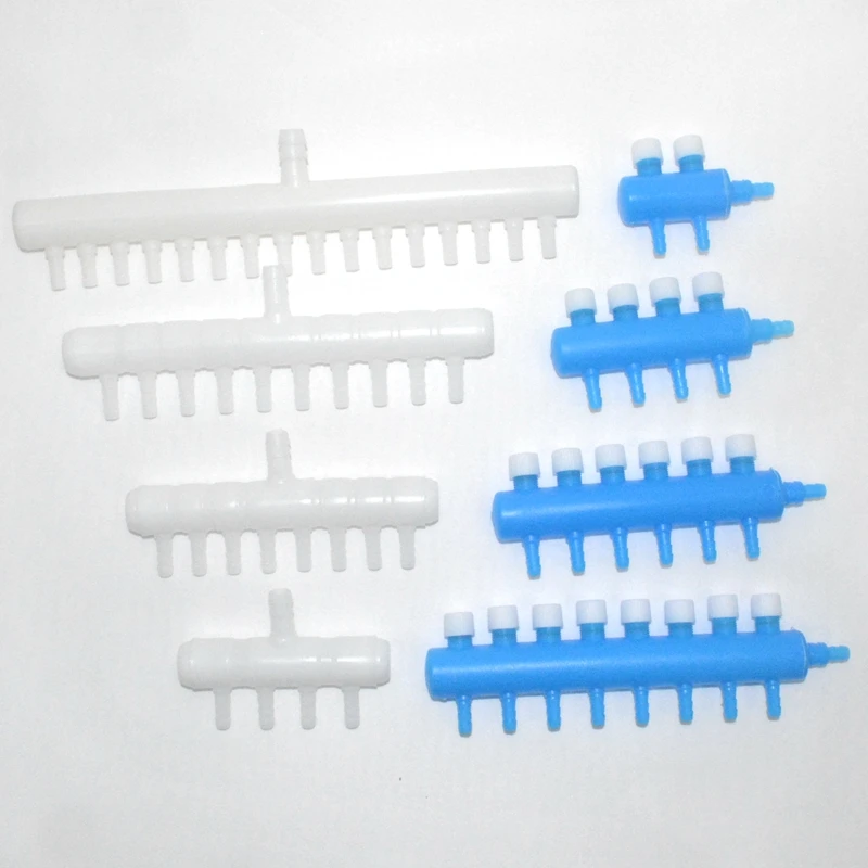 Plastic Aquarium Fish Tank Air Flow Splitter  Air Pump Control Lever Valve Air Distributor