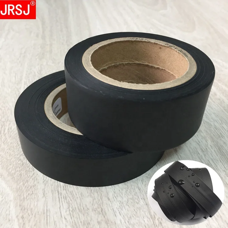  Высокое качество хорошее сцепление 0 15 мм толщиной горячего расплава черный; Из водонепроницаемого материала; ТПУ нагреваемый уплотненный ленты лента из стекловолокна