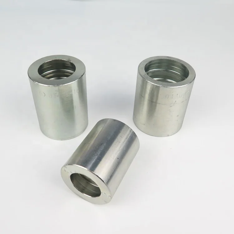 01100 Carbon Steel Skving Series Excavaator Ferrule For R1 1SN Hydraulic Hose