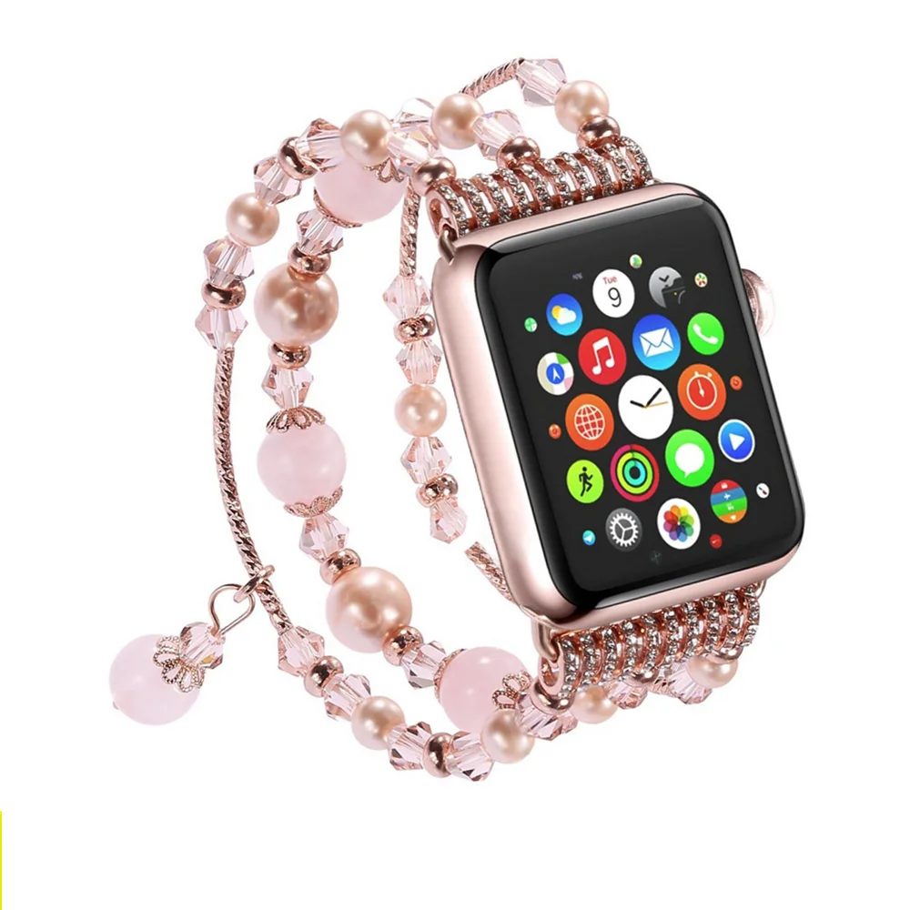 Роскошный модный сменный ремешок для часов iWatch 5 4 3 2 1, ювелирные изделия, бриллиантовый ремешок для часов Apple Watch