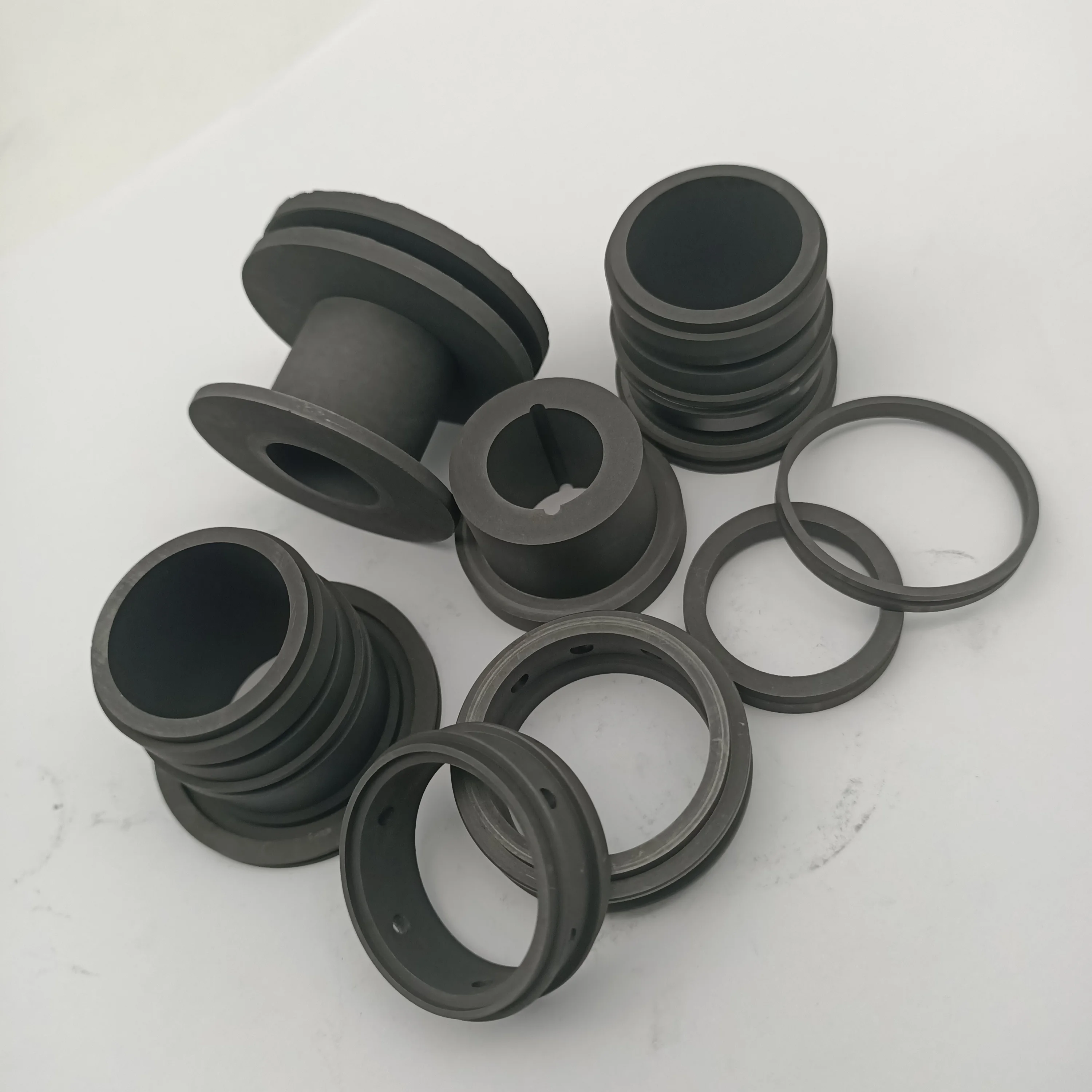 Graphite molded rings good lubrication property carbon graphite o ring