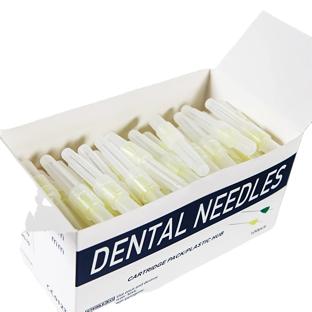 Dental Needles with cartridge pack and plastic hub 27G 30G Disposable Dental Needles for Anesthesia