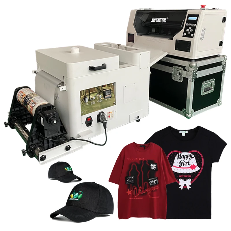 Factory delivery multicolor cmyk white printing machine for all fabric DTF printer A3 size pet film dtf t-shirt printer