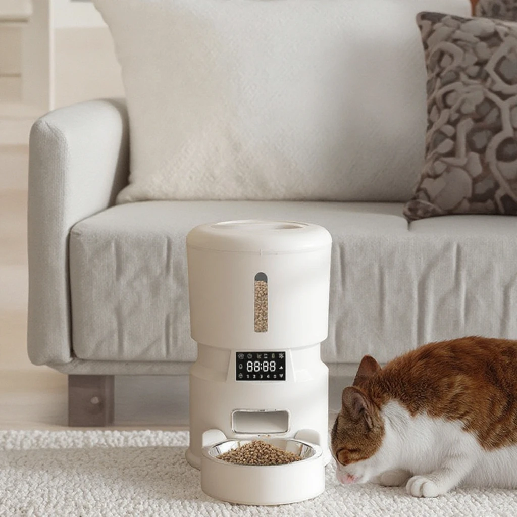 2024 modern Hot selling Automatic Pet Feeder 4L Capacity Smart Pet Food Dispenser automated pet feeder