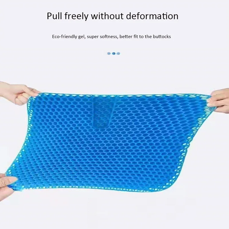 Gel Seat Pad Breathable Egg Support Honeycomb TPE Seat Cushion Home Office Chair Cushion Breathable Cool Square Cushion 1kg