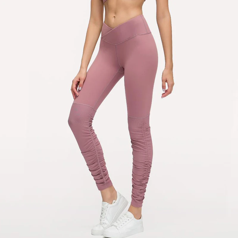 custom design OEM High Waist girl Legging RPET recycle Yoga Pant active fitness trouser Women sport short gym plus size seamless