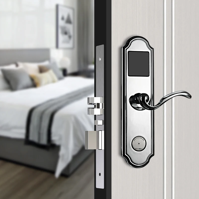 Hotel equipment rfid hotel door sensor lock with hotel key card encoder