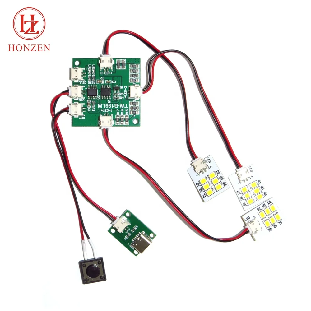 Custom usb type c rechargeable mini 2835 smd flash light bulb module