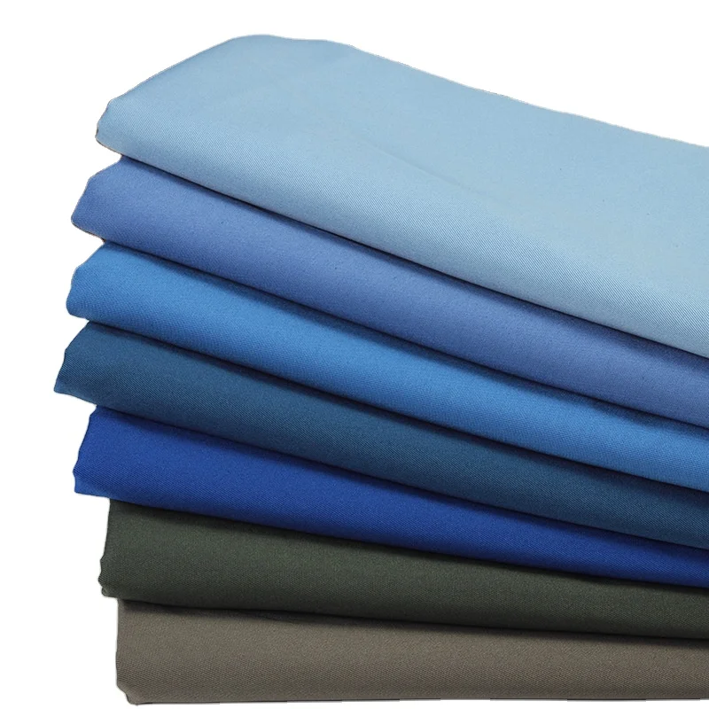 TC 65/35 45*45 133*94 dyed poplin italian cotton fabric for medical uniform and shirts