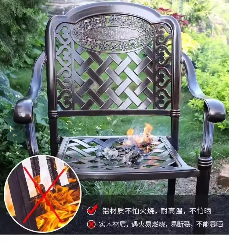 Patio Sets Rattan Chair Outdoor Furniture Garden Iron Modern Restaurant Patio Chair And Table