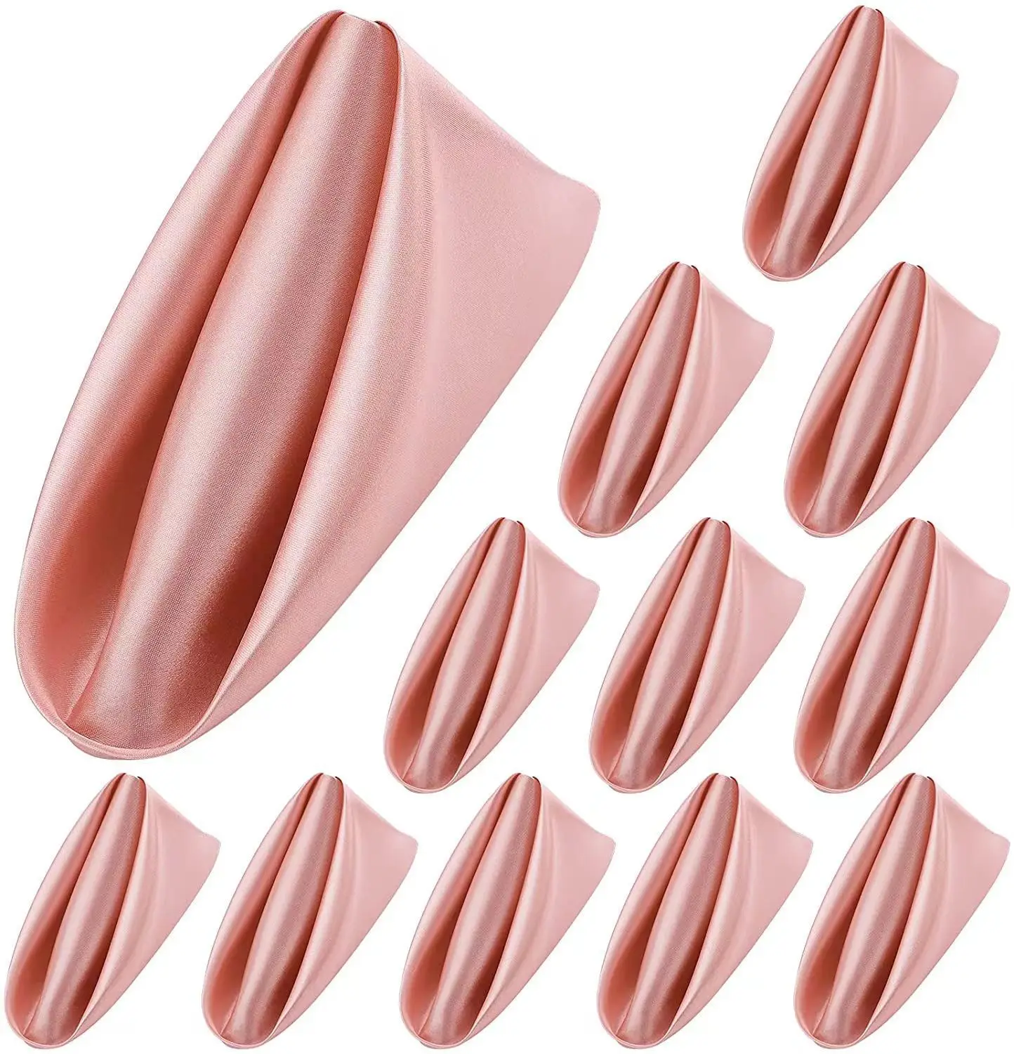 Custom Hemstitched Square Stain Silk Table Cloth Napkins Luxury Soft Kitchen Dinner Napkins For Wedding