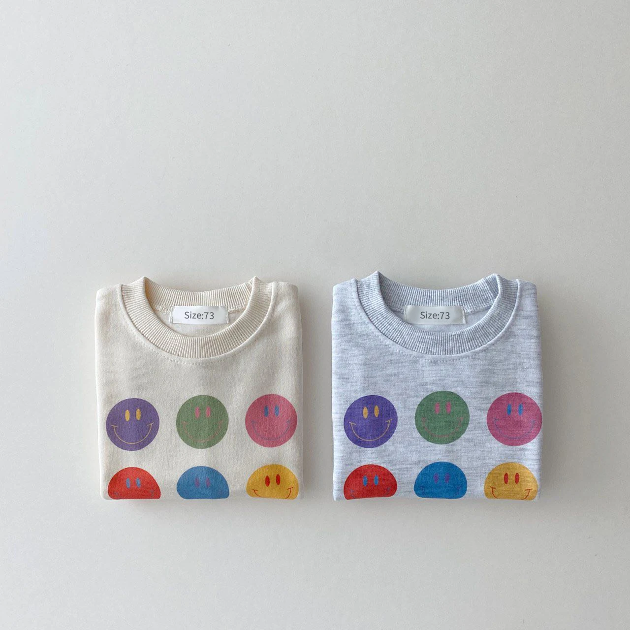 Korea Autumn Kids Clothing Set Baby Girls Cartoon Smile Sweatshirt Tops Jogger Casual Baby Outfits