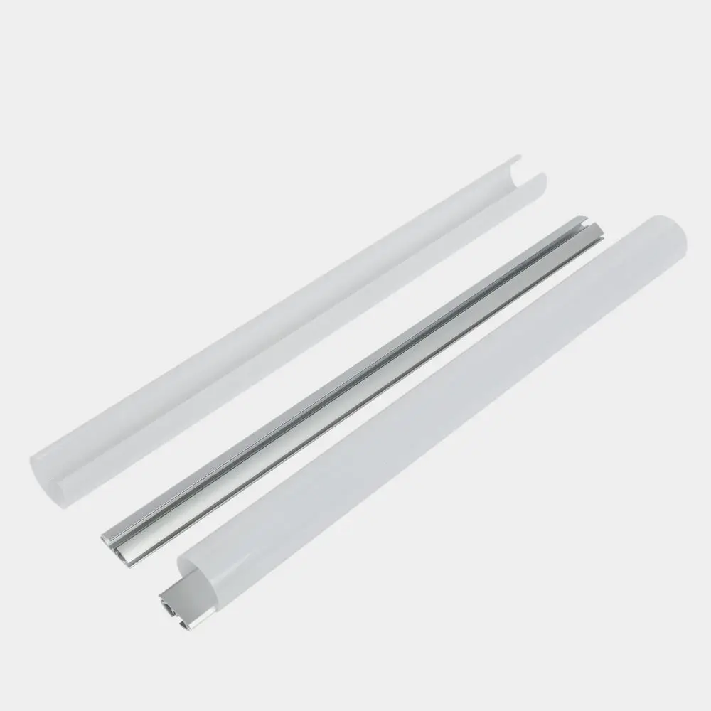 Diameter 30mm Round Aluminium profile for 360 degree suspended lighting with PC opal diffuser