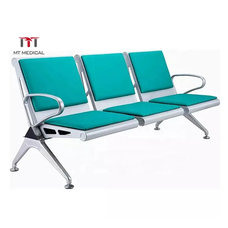 MT Medical Leather Steel 2 3 4 5 Seater Office Cheap Salon Metal Airport Hospital Reception waiting