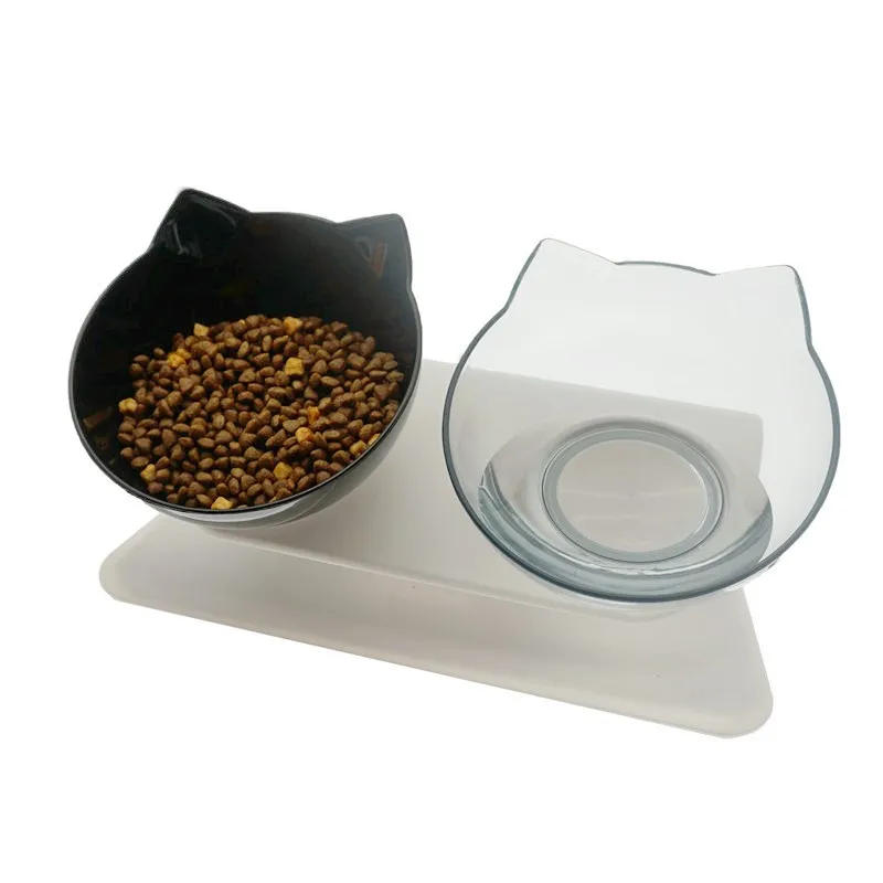  Amazon Non-Slip Double Cat Bowl Dog With Stand Pet Feeding Water For Dogs Feeder Product