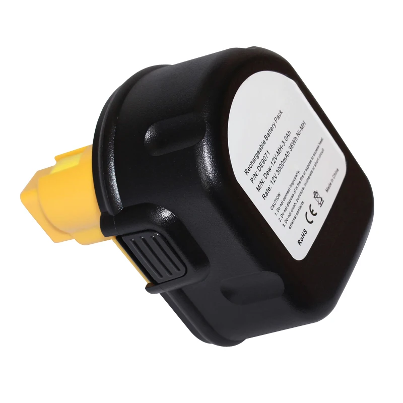 For Dewalt DE9071 DW9072 DE9075 Hot Sale 12V Drill Power Tools Batteries Replacement 2.0A NI-MH Rechargeable Batteries