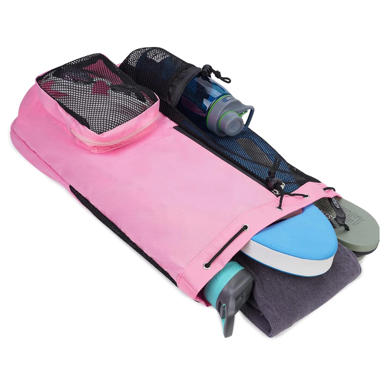 Durable Swimming Pool Bean Bags Pink Workout Gear Lightweight Functional Swimming Waterproof Bag