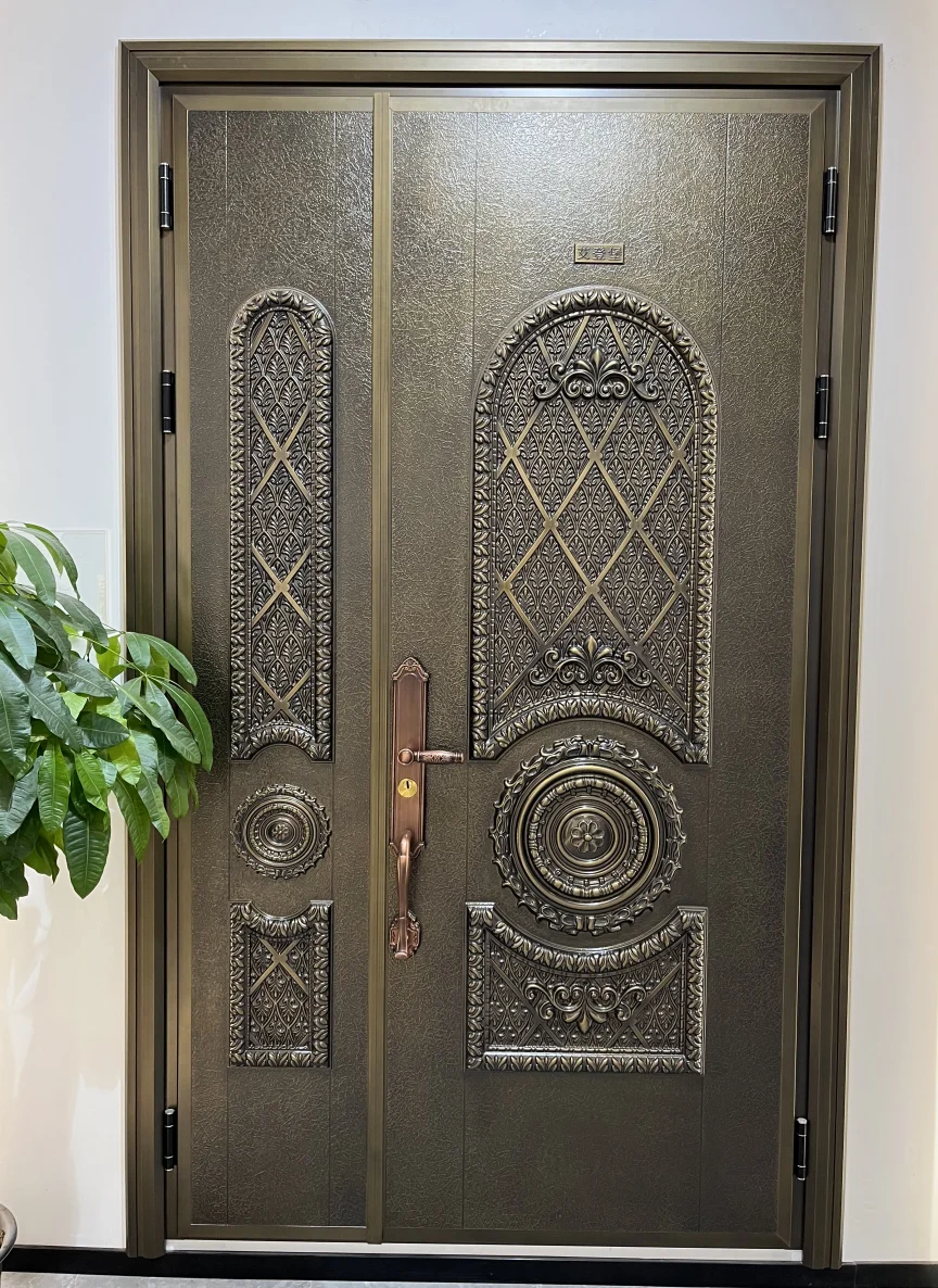 high quialty cast aluminum entry security doors in black front door pivot entrance main house doors all types