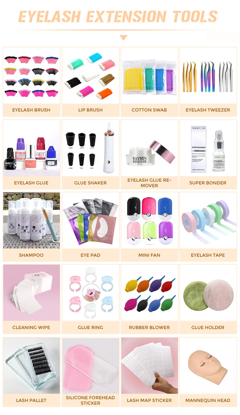 Disposable mascara wand lash cleaning brush eyelash lash extension tech supplies micro brushes lash brush and spoolies