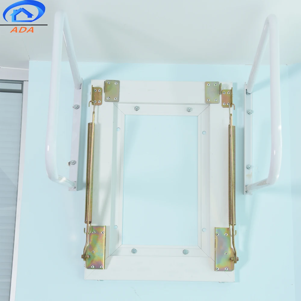 Orange Color Patented  Retractable Hanging Escape Telescopic Collapsible Ladder For Roof