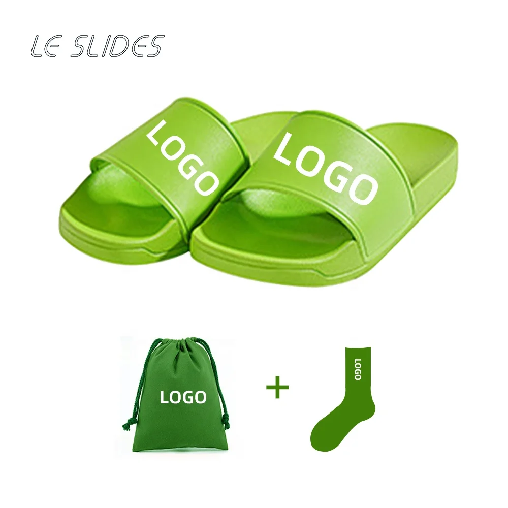 Hot selling custom logo PVC spa bathroom slide men and women slippers