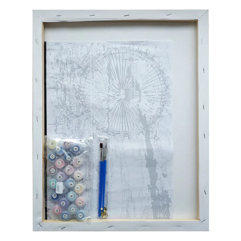  Кота и тигра diy картина по номерам 40 * 50hand-painted гостиной декоративная живопись животных