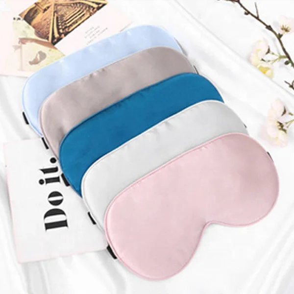 Wholesale Solid Color with same color Piping 100% Pure Mulberry Silk Sleeping Eye Mask