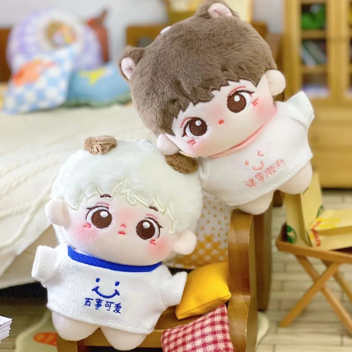 Custom Game Anime Character 10cm Cute Plushie Stuffed Plush Cartoon Standing Cotton Doll