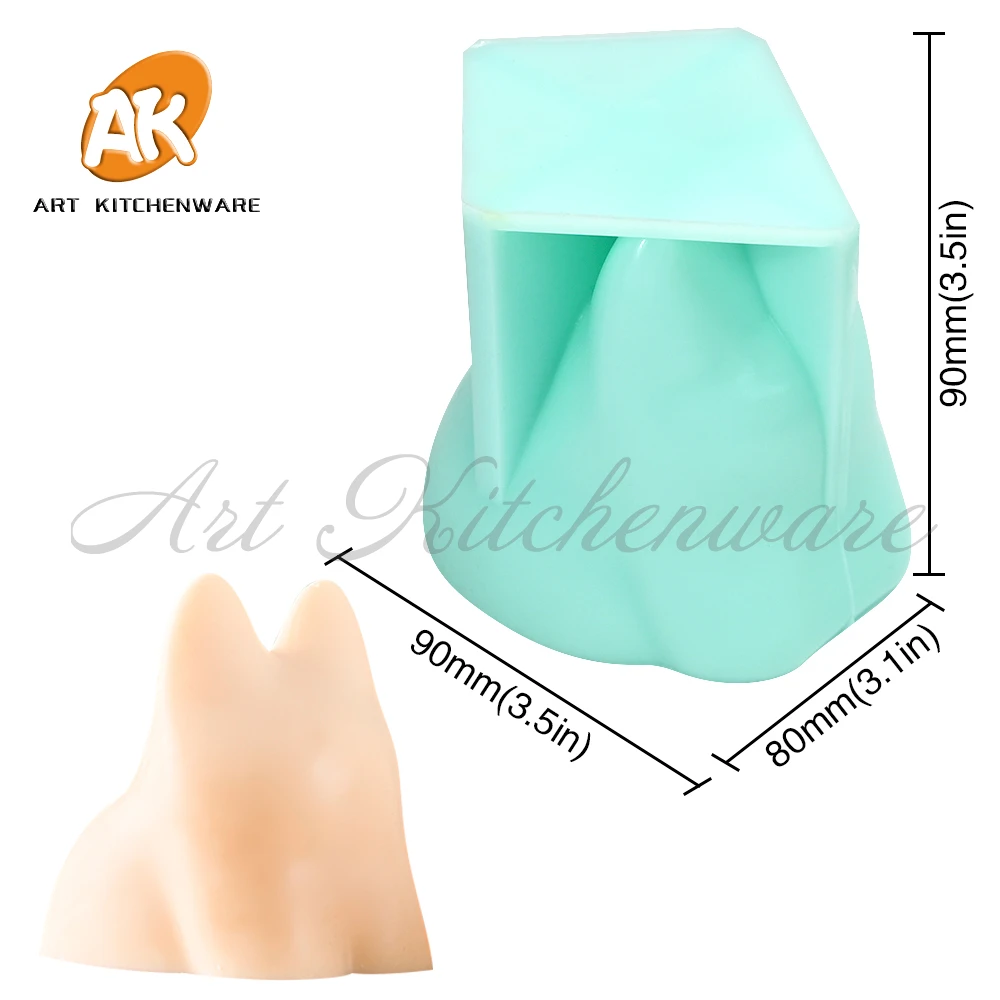 AK Animal Cat Custom Chocolate Soap Candle Silicone Mold Mould Candles for Cake Gypsum Moule Silicone 3d Resin Mold Decoration