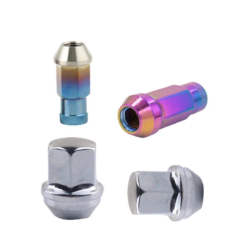 Professional Customization Open End,  Floating Cone Seat 17mm Hex Gr.5 Titanium Alloy Ti-6Al-4V Auto Wheel Lug Nuts/