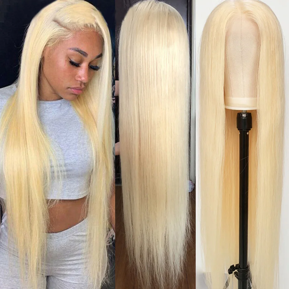 Cheap 613 Blonde Full Lace Human Hair Wigs For Black Women Raw Peruvian Virgin Human Hair Lace Front Wigs HD Lace Frontal Wigs
