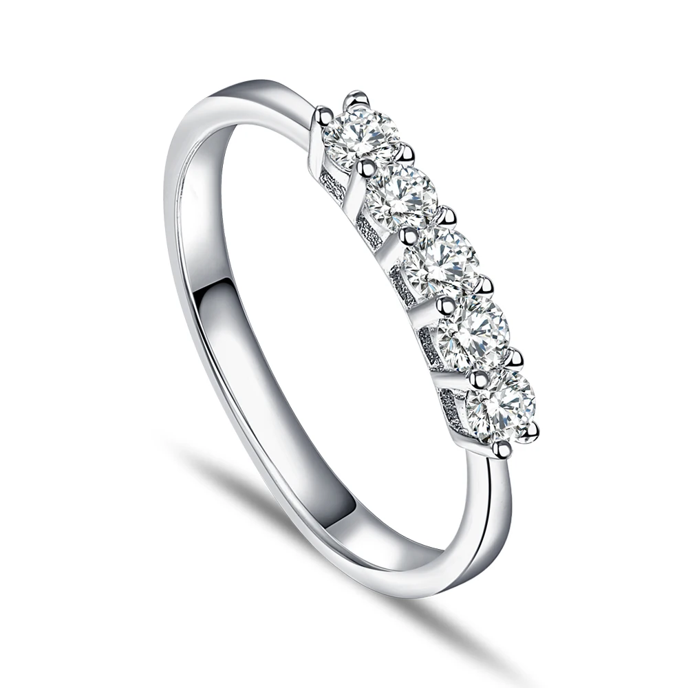 S925 sterling silver Ring ladies simple fashion diamond ring