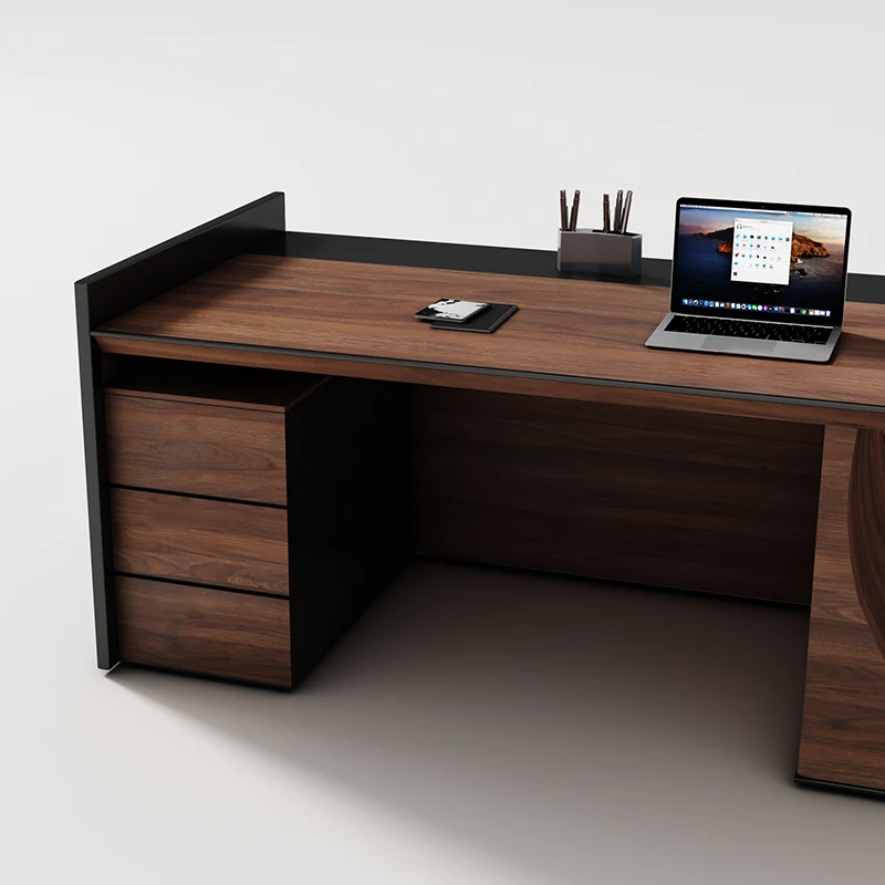 WESOME Modern Luxury Boss Desks For Offices Big Boss Desk Wooden Director Table Design Boss Desk And Cabinet