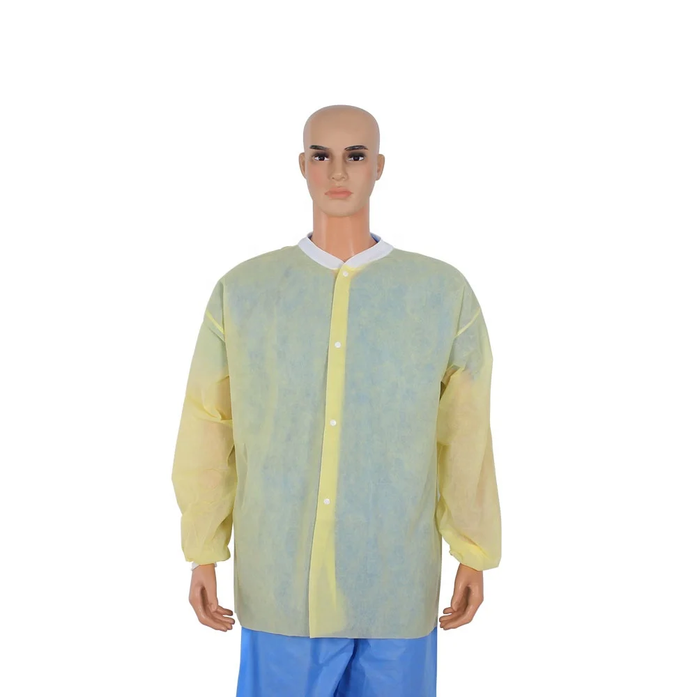 Nonwoven Customize ESD Lab Coat Work uniform suits for Hopital lab food industry factory Disposable Gowns