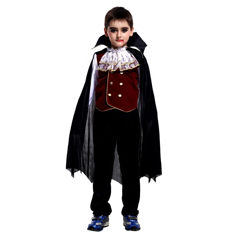 Boys Kids Vampire Halloween Costume Gothic Classic Prince Cosplay Outfit Themed Event Party Clothing