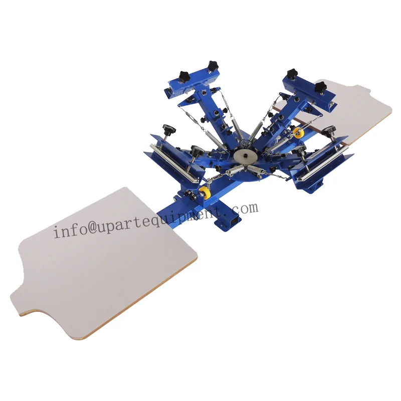Choths Printing Manufacture Manual 4 Color 2 Station Carousel Screen Printing Machine T-shirt