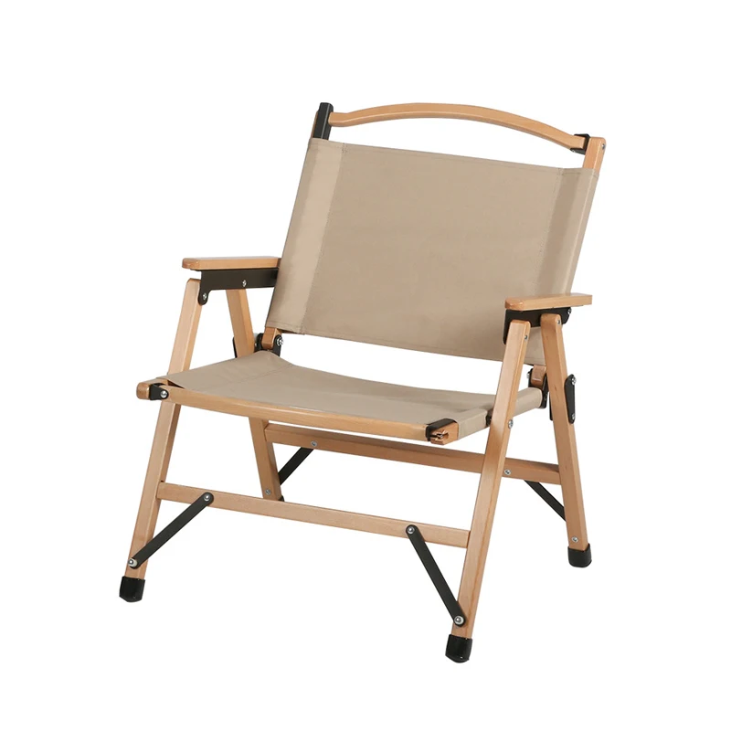 Custom Lightweight Solid Wood Folding Kermit Chair for Bedroom Outdoor Beach Fishing Camping