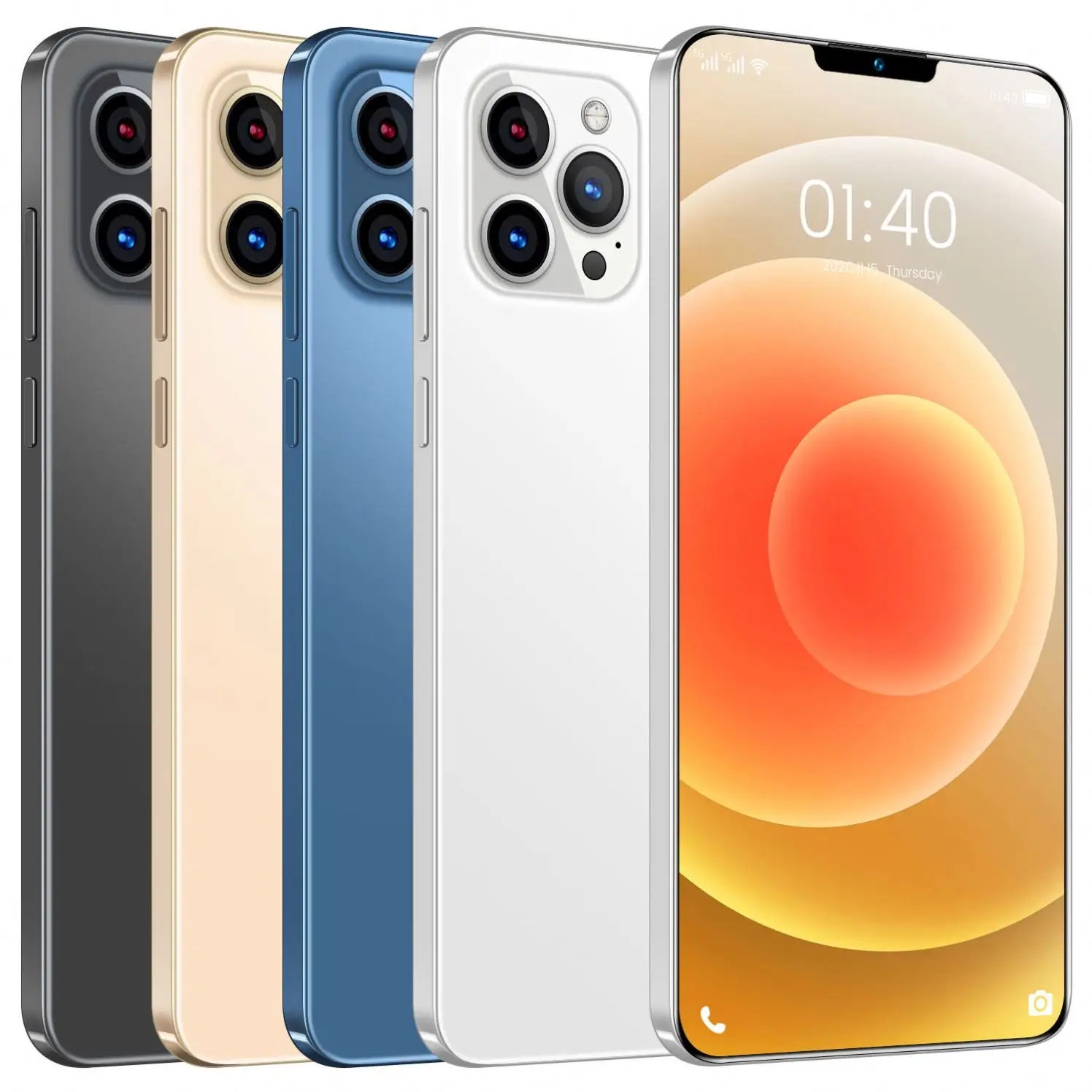Смартфон i12 Pro Max + 6 7 дюйма 12 512 ГБ Android 10 ядер 5G LET phone 3 камера распознавание лица разблокированный мобильный