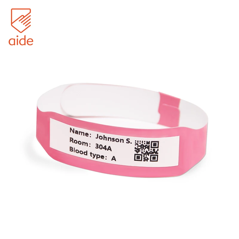 Custom Party Paper Wristbands Synthetic Paper Bracelet Hospital Patient id Wristbands Promotional Wrist Band
