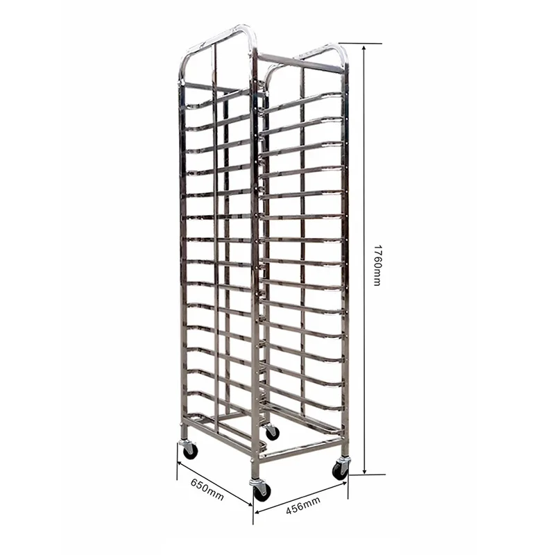 Customized Stainless Steel Baking Tray Rack Bakery Oven Trolley Bread Trolley Hotel Restaurant Bakery Kitchen Equipements