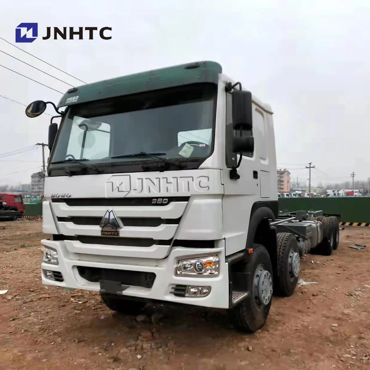 sinotruk howo 9.6m length  8*4 cargo truck chassis for sale
