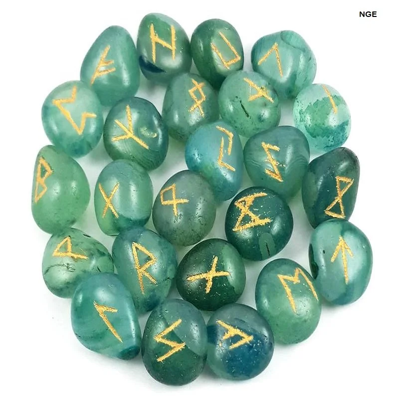 Mix Onyx Gemstone engraved rune sets onyx gemstone viking runes for healing and meditation onyx tumbled runes stones