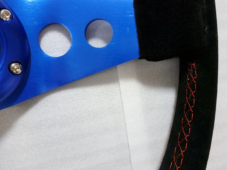 PVC Suede Leather Steering Wheel For Lexus Mitsubishi Lancer Bmw E39