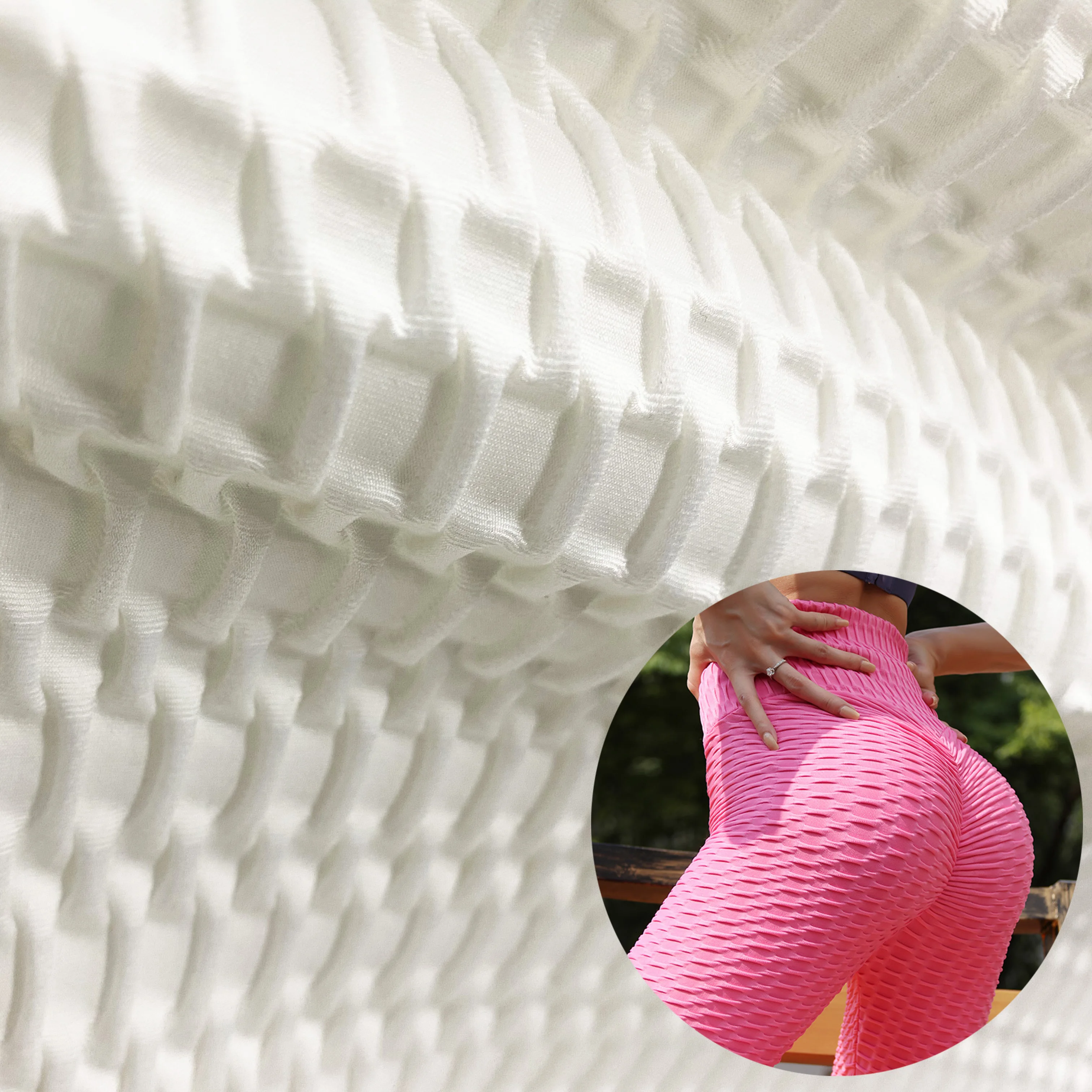 Полиамид 80 ЭЛАСТАН 20 Стрейчевые из жатой ткани спандекс ткань для женских брюк