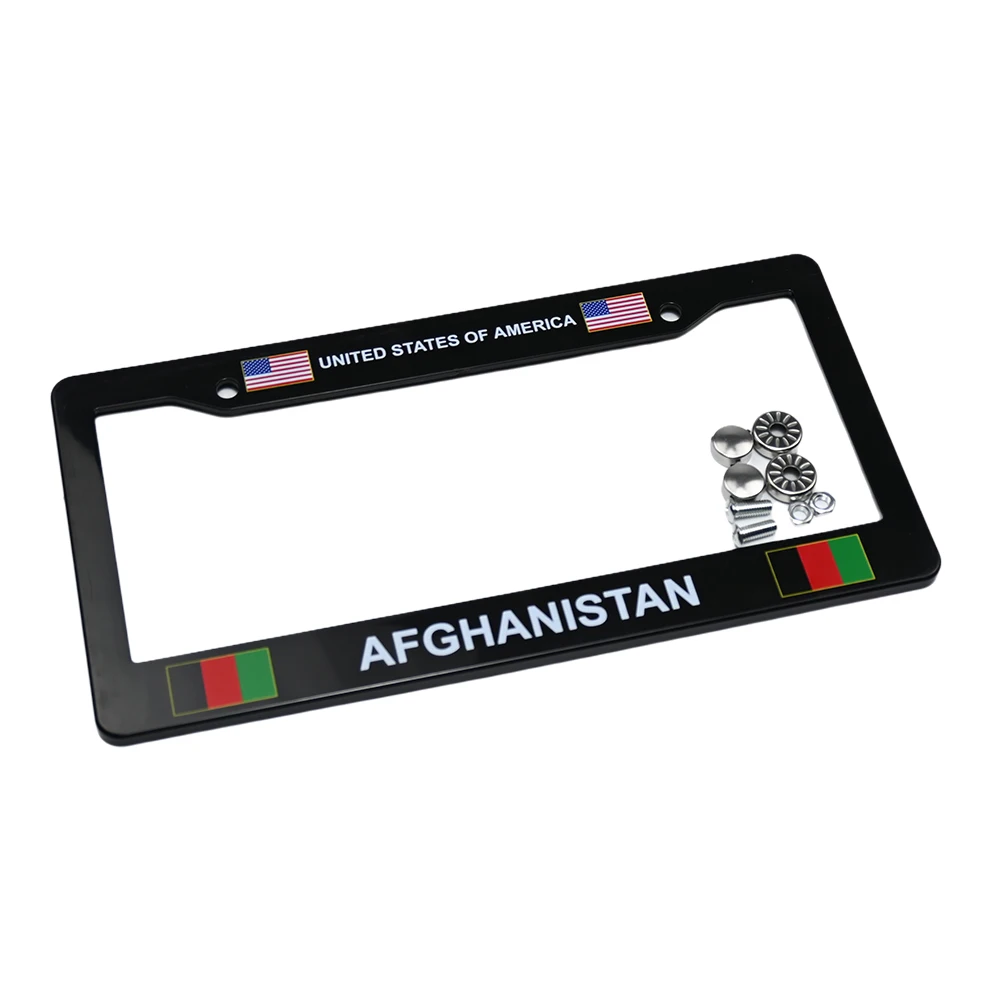 Custom High Quality Plastic Number Plate Holder License Plate Frame Sublimation Blank With Logo Printed
