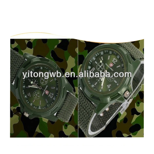 Мужские наручные часы армейского зеленого