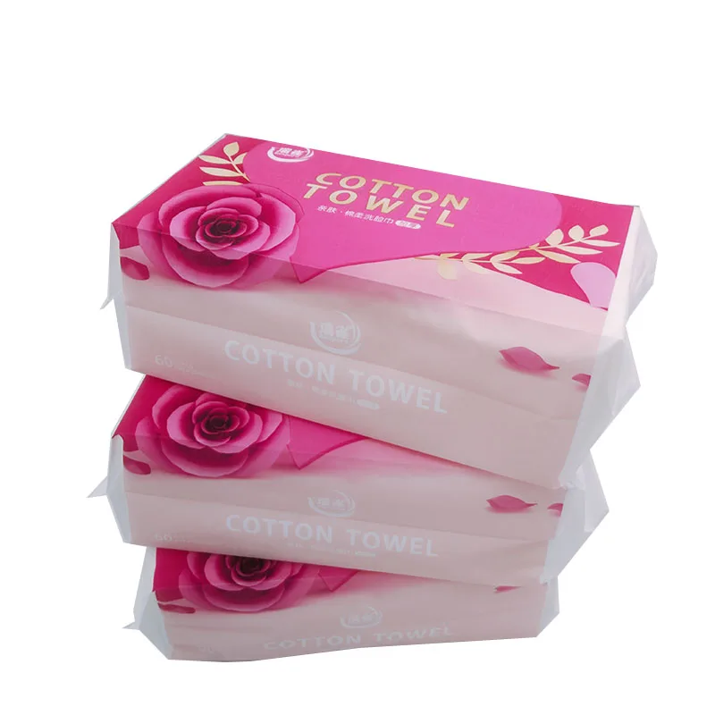 100% Cotton Disposable Face Towel Lightweight Hygienic Gentle Skin Care Soft Nonwoven Technics Convenient Many Home Occasions