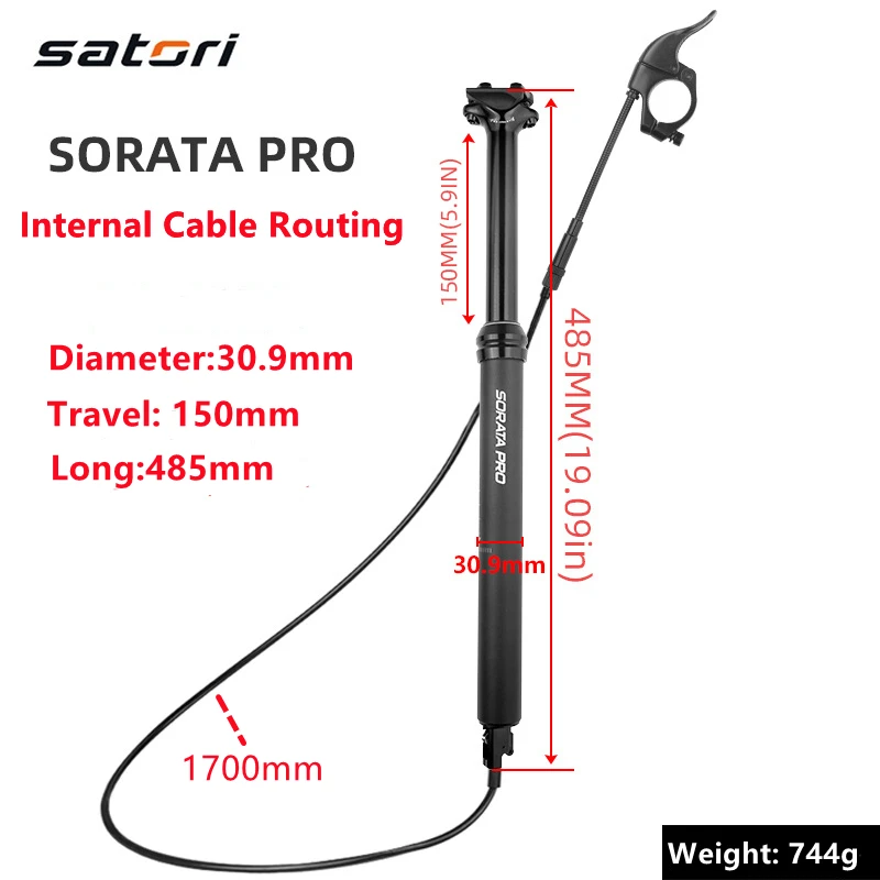 SATORI PRO COMP MTB дроппер подседельный штыревой 30 9 31 6 внутренней/внешней проводки подвесного сиденья горного велосипеда 125/150 мм путешествия
